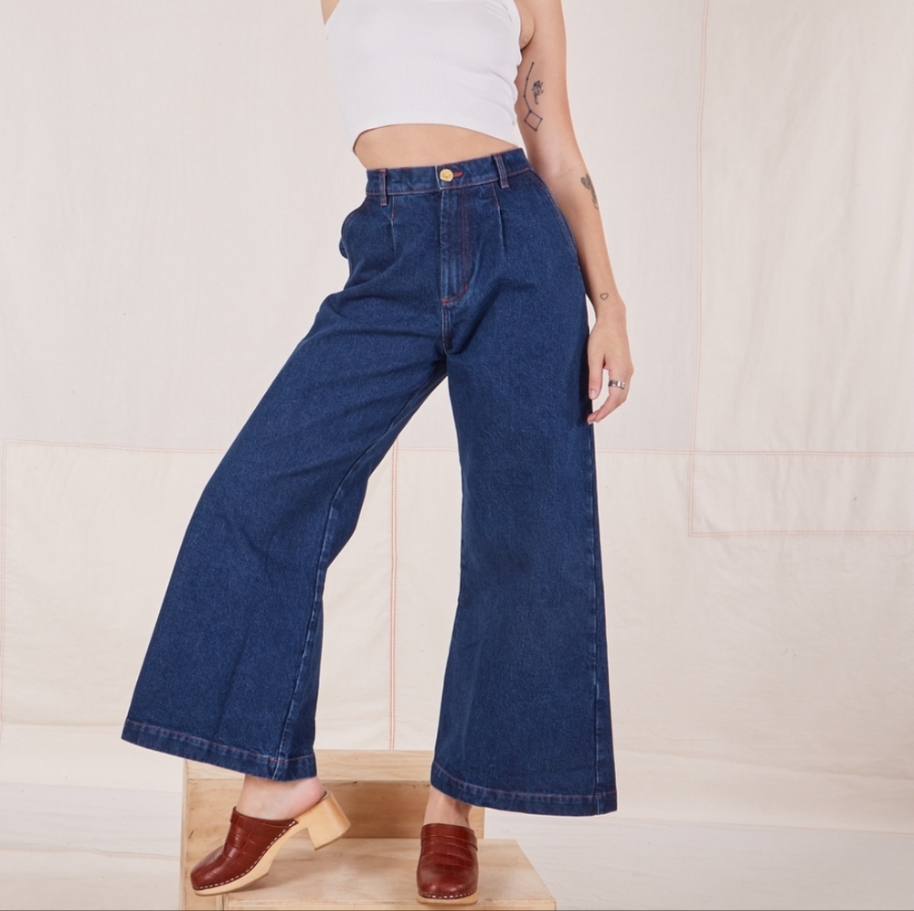 Big Bud Press Wide Leg Denim Trousers